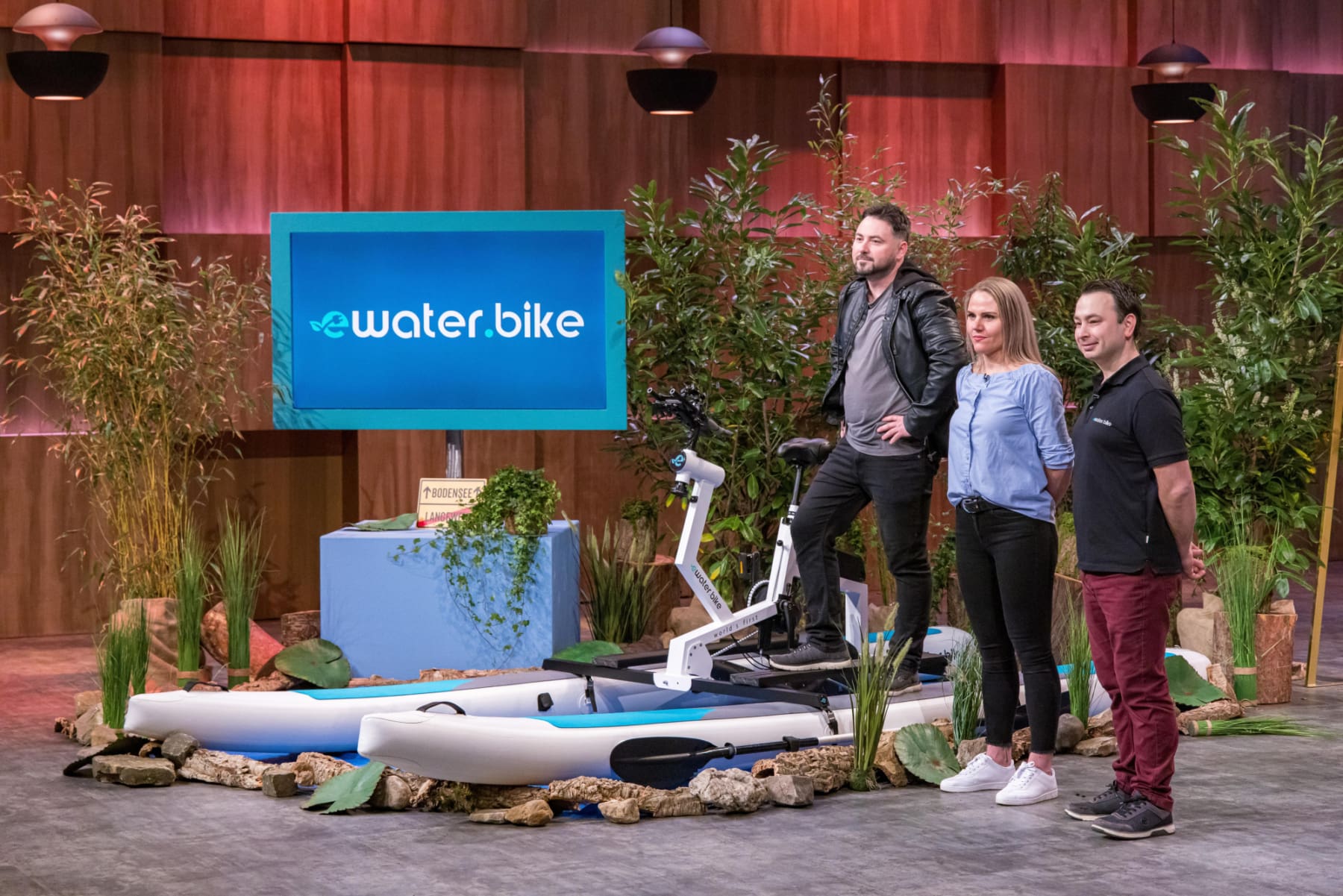 Johannes Gärtner, Tanja Himmelreich und Alexander Dudin gehen mit eWater.bike unter.