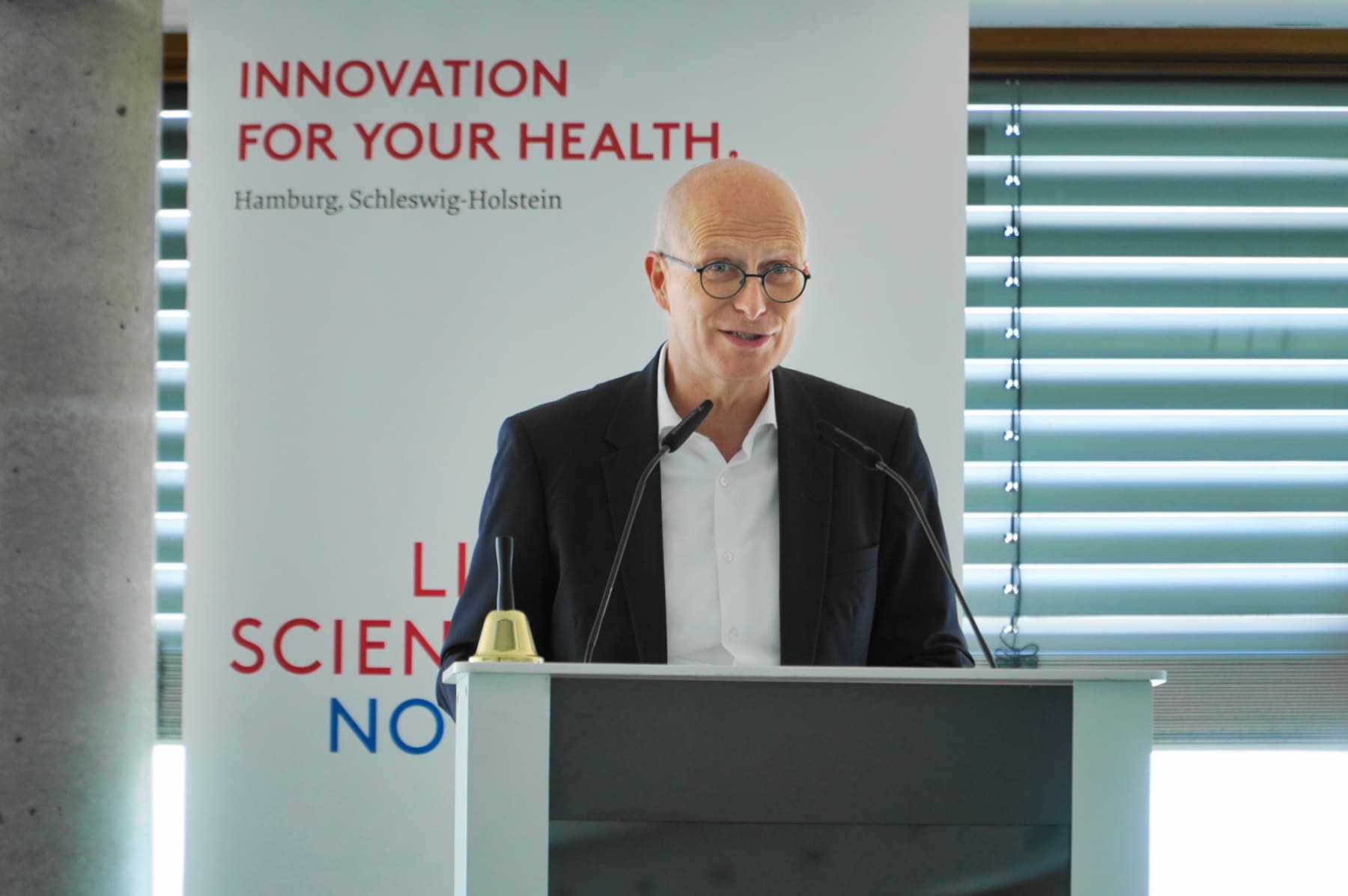 Hamburgs Erster Bürgermeister Dr. Peter Tschentscher beim Health & Life Science Venture Day