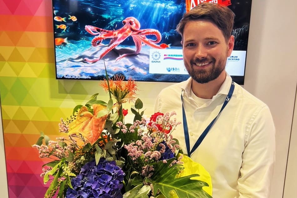 Tom Redd von HUB Oceans, Gewinner des AI for the Oceans Award